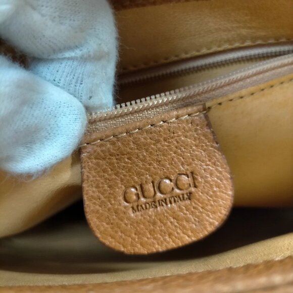 Gucci Hand Bag Sherry Line Brown Leather 778-080525 - Picture 14 of 14